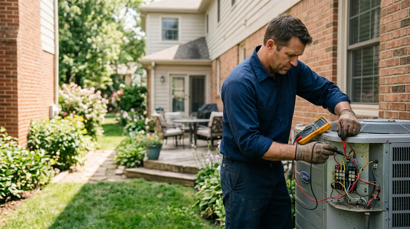 HVAC technician working near Cleveland, MO